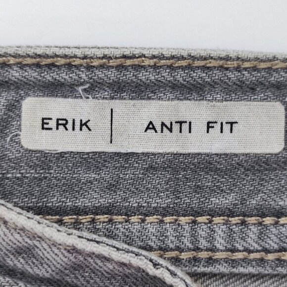 Jack & Jones jeans Erik anti fit hard washed light grey men's size 28/32 - Picture 6 of 16